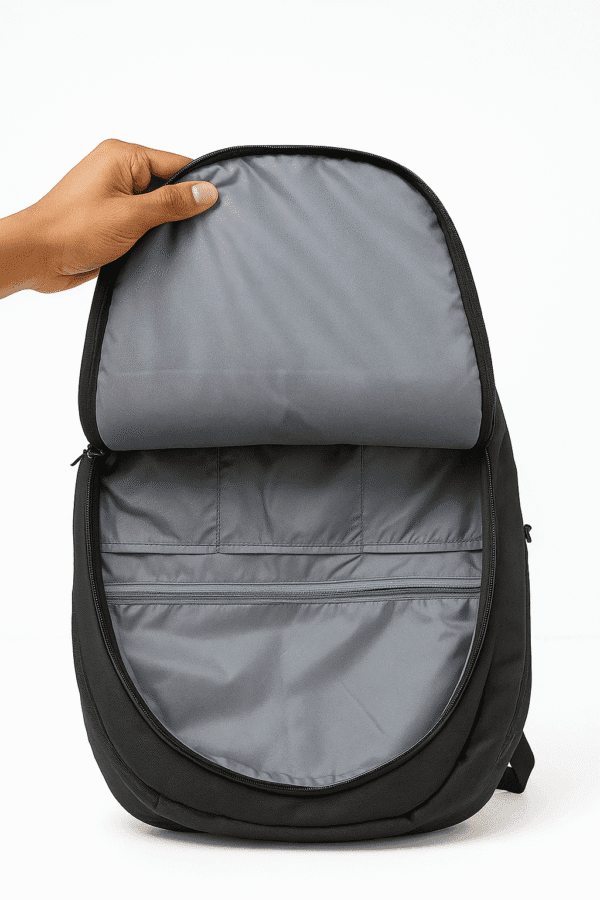 technest loui mark black color laptop backpack 22ltr